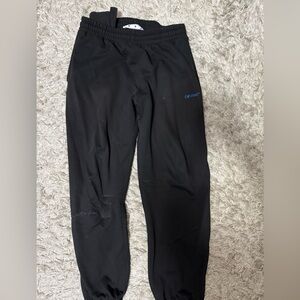 Off-White Black Trousers with Blue Tag